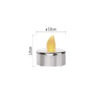 LED dekorace – čajová svíčka stříbrná, CR2032, vnitřní, vintage, 6 ks (5)