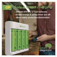 Nabíječka baterií GP Eco E411 + 4× AA 2100 + 4× AAA 800 (6)