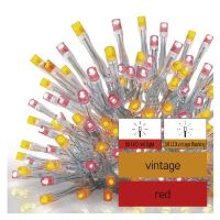 Standard LED spojovací řetěz pulzující – rampouchy, 2,5 m, venkovní, červená/vintage (12)