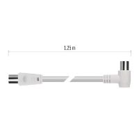 Anténní koaxiální kabel stíněný 1,25m – úhlová vidlice (5)