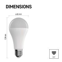 Chytrá LED žárovka GoSmart A65 / E27 / 14 W (94 W) / 1 400 lm / RGB / stmívatelná / Wi-Fi (2)