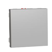 SCHNEIDER Spínač Unica č.1/0 tlačítko, 2M, aluminium (1)