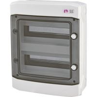 ETI Nástěnná rozvodnice, průhl. dvířka ECH-24PT 24M (2x12) 1000VAC/1500VDC IP65 ETI Nástěnná rozvodnice, průhl. dvířka ECH-24PT 24M (2x12) 1000VAC/1500VDC IP65