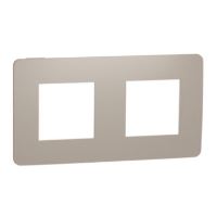 SCHNEIDER Rámeček Unica Color dvojnásobný, taupe/bílý SCHNEIDER Rámeček Unica Color dvojnásobný, taupe/bílý