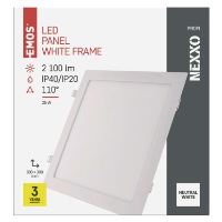 LED vestavné svítidlo NEXXO, čtvercové, bílé, 25W, neutrální bílá (7)