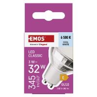 LED žárovka Classic MR16 / GU10 / 3 W (32 W) / 345 lm / studená bílá (5)