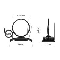 Anténa pokojová CITY RING-C550, DVB-T2, DAB, FM, filtr LTE/4G/5G (1)