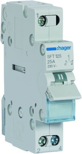 HAGER Přepínač SFT125 1P/25A 2P I-0-II