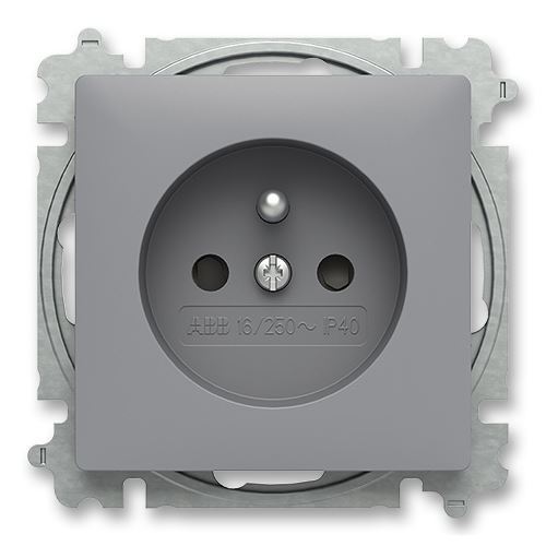 ABB Zoni Zásuvka jednonásobná s clonkami šedá 6619T-A06657 241