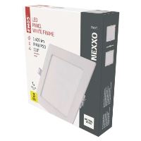 LED vestavné svítidlo NEXXO, čtvercové, bílé, 18W, neutrální bílá (2)