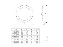 LEDMED Svítidlo LED 24W 2160lm 4000K THIN downlight kulatý IP20 (2)
