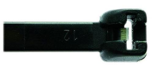 PROTEC Pásek vázací 360x4,5mm ocelová spona černá