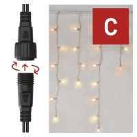 Standard LED spojovací řetěz pulzující – rampouchy, 2,5 m, venkovní, červená/vintage (6)
