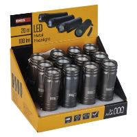 COB LED ruční kovová svítilna P4705, 100 lm, 3× AAA, 12 ks, display box (2)