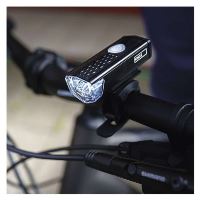 LED přední + zadní nabíjecí svítilna na kolo P3923, 90 lm (3)