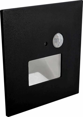 JACK PIR Black 1,5W CCT 75/120lm - Nástěnné vestavné LED svítidlo s PIR pohybovým senzorem