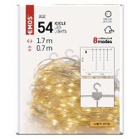 LED vánoční drop řetěz – rampouchy, 1,7 m, venkovní i vnitřní, teplá bílá, programy (7)