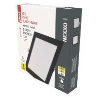LED vestavné svítidlo NEXXO, čtvercové, černé, 18W, se změnou CCT (2)