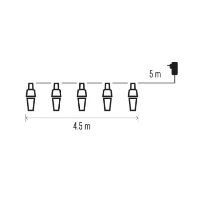 LED světelný řetěz – 10x párty žárovky, 4,5 m, venkovní i vnitřní, studená bílá (2)