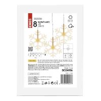 LED vánoční závěs – sněhové vločky, 84 cm, venkovní i vnitřní, teplá bílá (3)