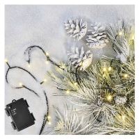 LED vánoční řetěz, 2,8 m, 3x AA, venkovní i vnitřní, teplá bílá, časovač (4)