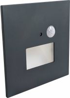 JACK PIR Blue grey 1,5W CCT 75/120lm - Nástěnné vestavné LED svítidlo s PIR pohybovým senzorem