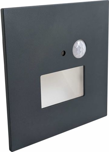 JACK PIR Blue grey 1,5W CCT 75/120lm - Nástěnné vestavné LED svítidlo s PIR pohybovým senzorem