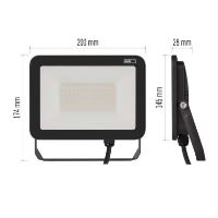LED reflektor INOVO 50W, antracit,  neutrální bílá (4)