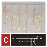 Standard LED spojovací řetěz pulzující – rampouchy, 2,5 m, venkovní, červená/vintage (8)