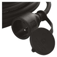 Venkovní prodlužovací kabel 10 m / 1 zásuvka / černý / guma-neopren / 230 V / 1,5 mm2 (11)