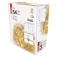 LED vánoční drop řetěz – rampouchy, 1,7 m, venkovní i vnitřní, teplá bílá, programy (1)