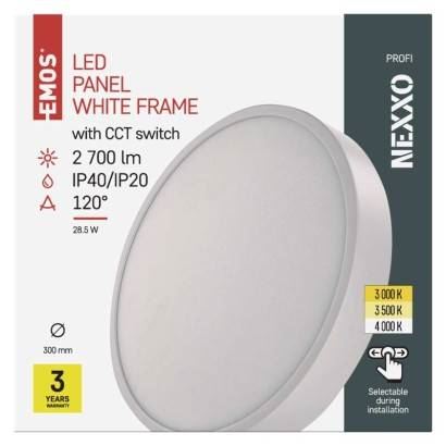 LED přisazené svítidlo NEXXO, kruhové, bílé, 28,5W, se změnou CCT