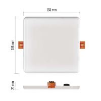 LED vestavné svítidlo VIXXO, čtvercové, bílé, 13,5W neut.b.,IP65 (3)