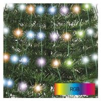 LED vánoční stromek se světelným řetězem a hvězdou, 1,5 m, vnitřní, ovladač, časovač, RGB (10)