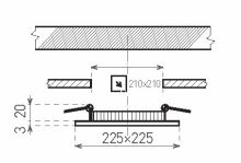 LED90 VEGA-S Matt chrome 18W WW 1350/2250lm - Svítidlo LED vestavné typu downlight (3)