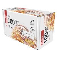 LED vánoční nano řetěz měděný, 10 m, venkovní i vnitřní, teplá bílá, časovač (1)