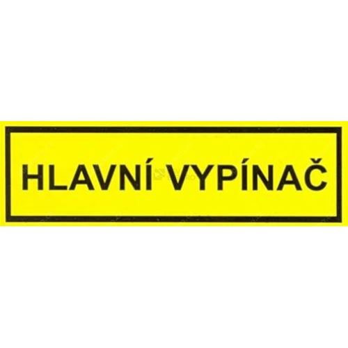 Samolepka hlavní vypínač malý 1,8x7