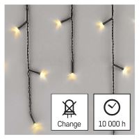 LED vánoční rampouchy, 3,6 m, venkovní i vnitřní, teplá bílá, programy (12)