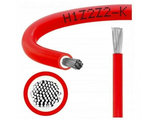 Solar kabel 10 H1Z2Z2-K rudý
