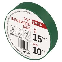 Izolační páska PVC 15mm / 10m zelená (4)