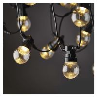 LED světelný řetěz – 10x párty žárovky čiré, 5 m, venkovní i vnitřní, teplá bílá (3)
