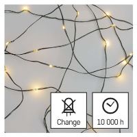 LED vánoční nano řetěz zelený, 15 m, venkovní i vnitřní, teplá bílá, časovač (10)