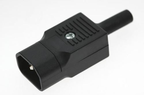BULGIN Vidlice 230V/10A kabelová přístrojová přímá IP20 černá