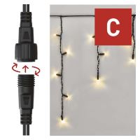 Profi LED spojovací řetěz problikávající – rampouchy, 3 m, venkovní, teplá bílá (6)