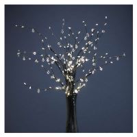 LED větvička s perlami, 60 cm, 3x AA, vnitřní, teplá bílá, časovač (3)