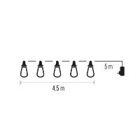 LED světelný řetěz – 10x párty žárovky, 4,5 m, venkovní i vnitřní, vintage (2)