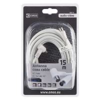 Anténní koaxiální kabel stíněný 15m - úhlová vidlice (1)