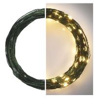 LED vánoční nano řetěz zelený, 15 m, venkovní i vnitřní, teplá bílá, časovač (6)