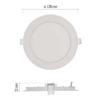 LED vestavné svítidlo NEXXO, kruhové, bílé, 12,5W, teplá bílá (3)