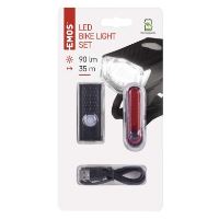 LED přední + zadní nabíjecí svítilna na kolo P3923, 90 lm (2)